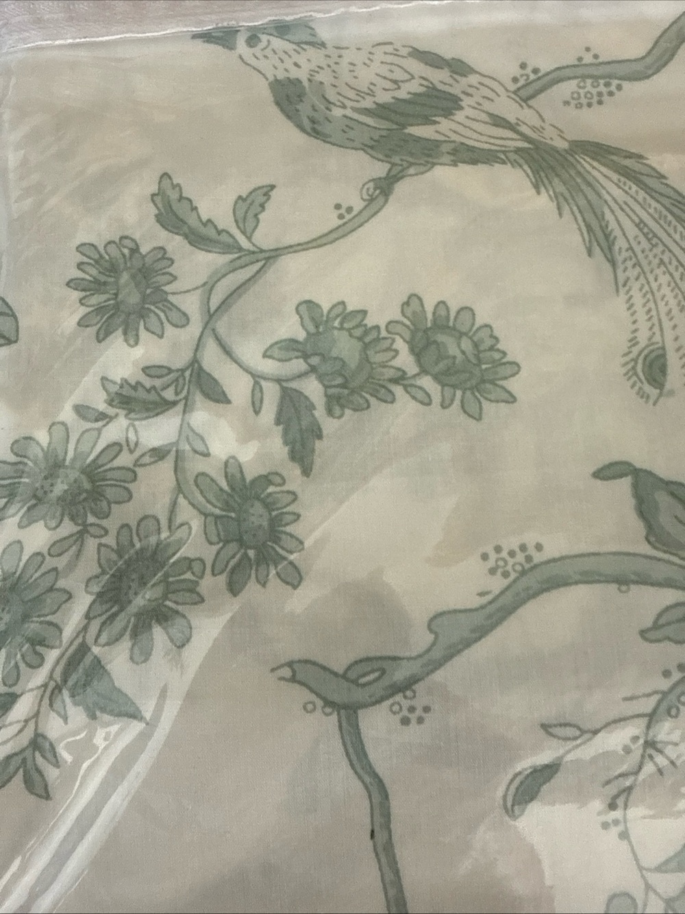Ballard Designs Jardin Toile Duvet Cover in Pale Green, NEW, king - Picture 4 of 4